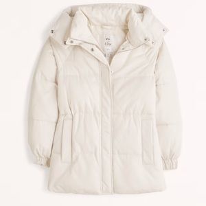 Abercrombie mid puffer jacket